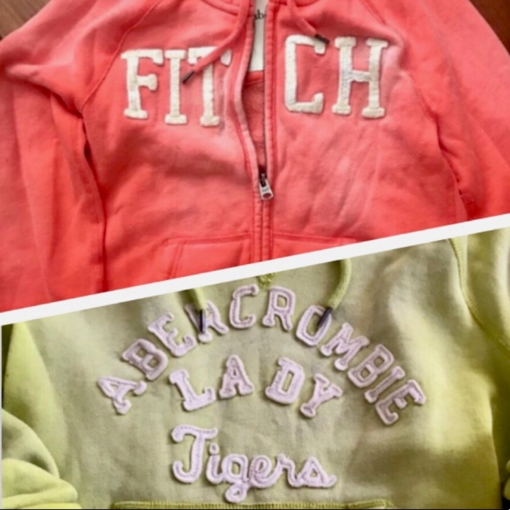 2 Abercrombie & Fitch zip up hoodies